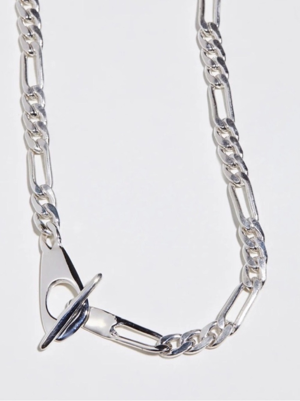 Figaro Necklace, 20” Chain - Silver - Picture 2 of 4